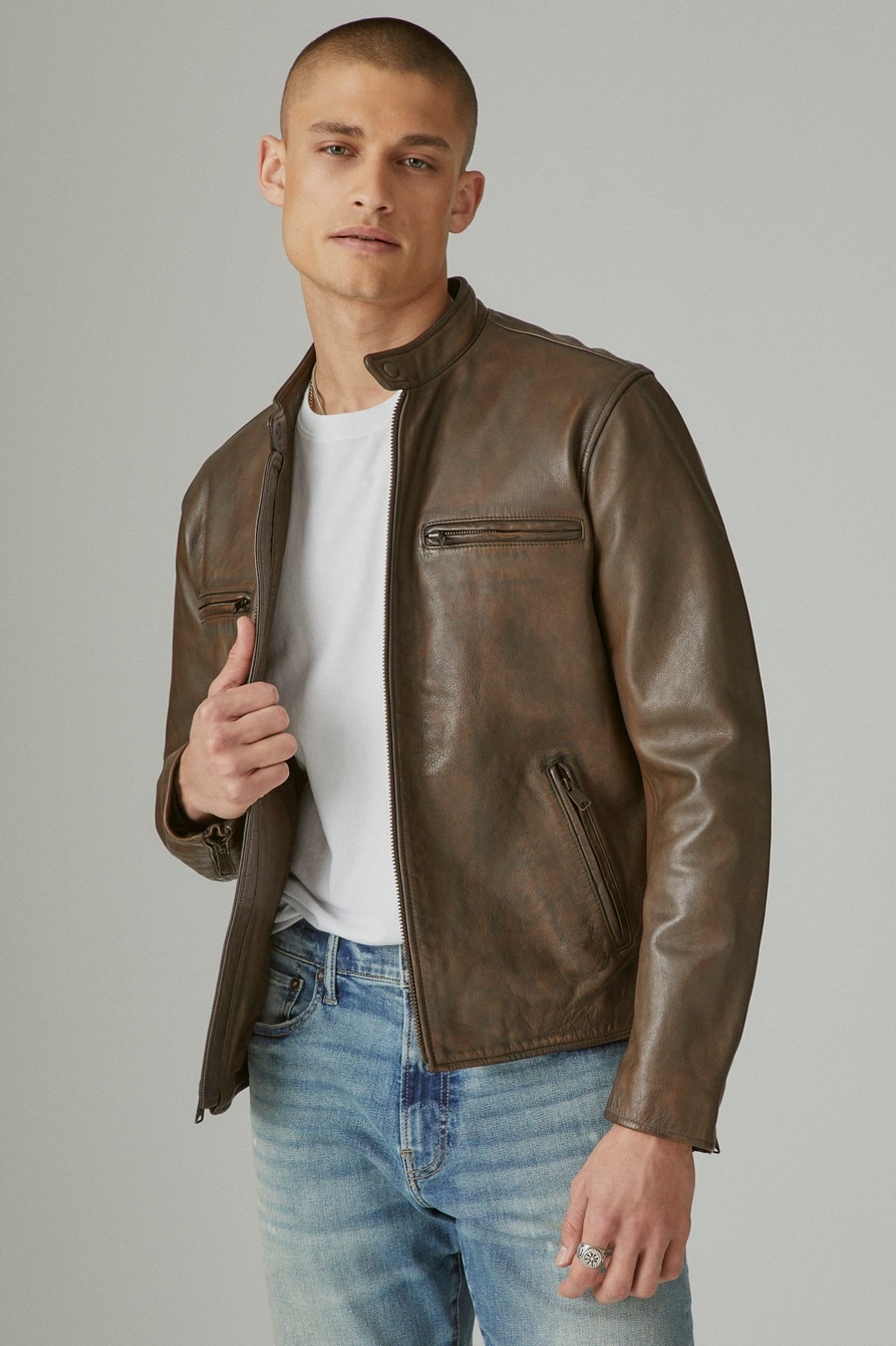 washed leather bonneville jacket